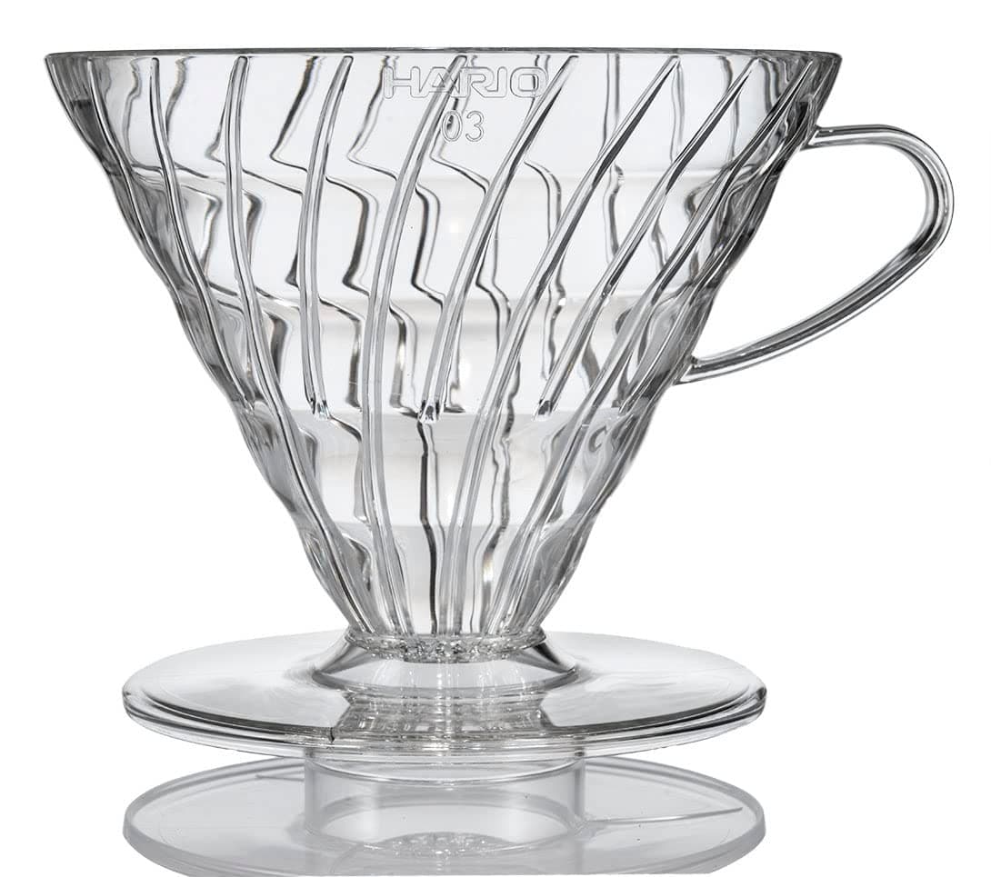 V60 Plastic Coffee Dripper, Size 03, Clear