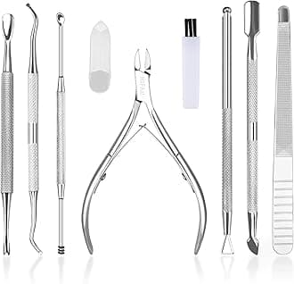 Professional Cuticle Nippers Kit, Cuticle Trimmer with Cuticle Pusher & Other Durable Nail Care Manicure Kit for Women, Premium Stainless Steel & Ergonomic Design, Travel & Gift