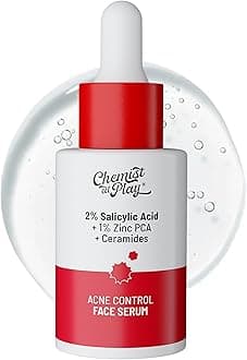 Chemist At Play 2% Salicylic Acid Face Serum for Acne-Prone Skin | Treats Active Acne & Controls Oil | Fades Acne Marks | Improves Skin Texture | Lightweight, Non-Comedogenic | For Men & Women | 30 ml