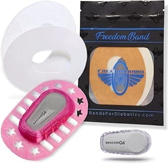 Infiniflex for Dexcom G6 Reusable Flexible Transmitter Adhesive Cover Guard by Freedom Bands (Pink)