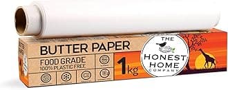 The Honest Home Company | 21Mtr Butter Paper Roll | Easy to Use Packaging | Heavy Duty Parchment Paper | Ideal for Baking, Wrapping Roti, Paratha (As seen on Shark Tank) (100 Mtr Pack of 1)
