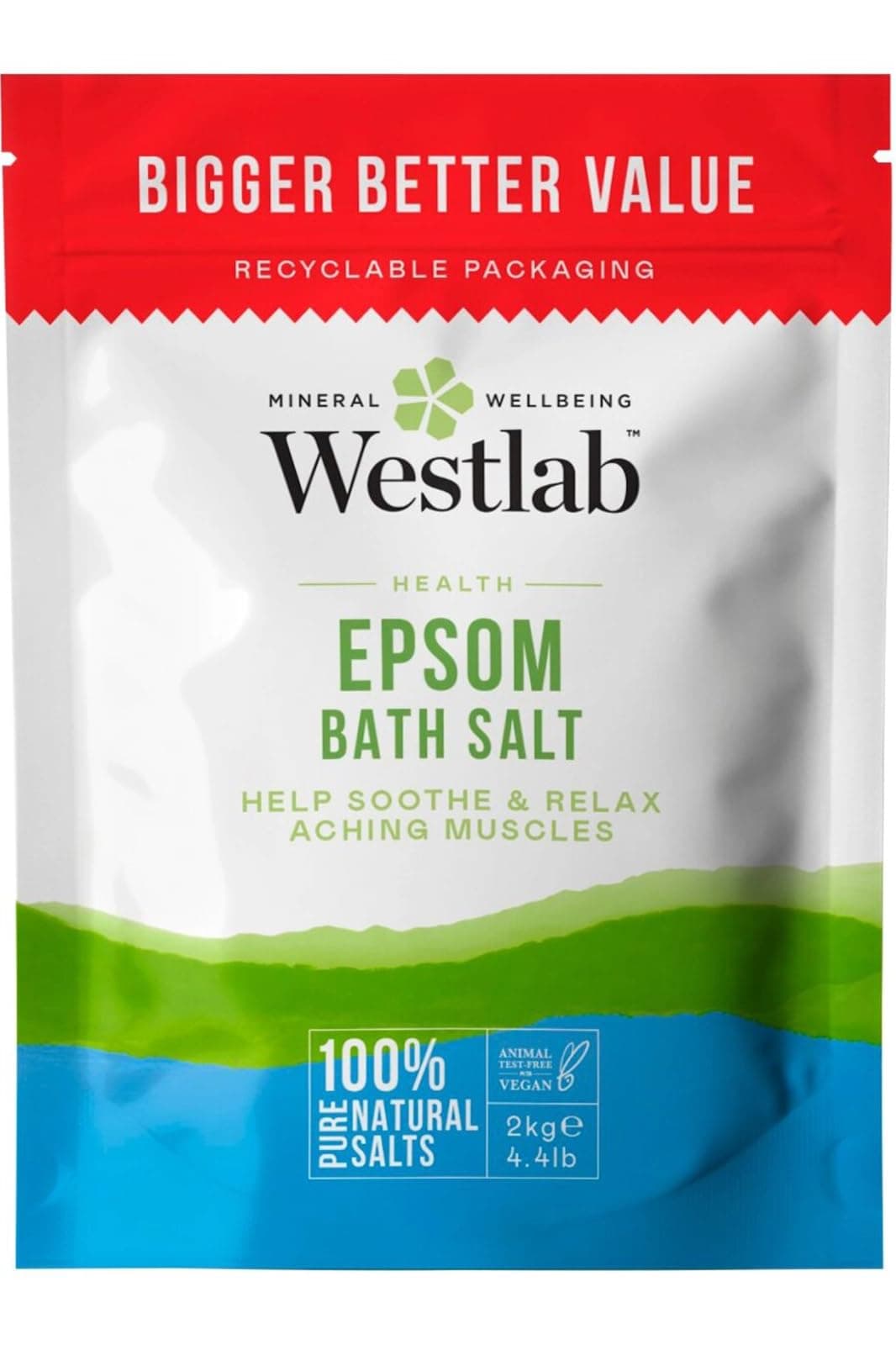 WESTLAB LTD Epsom Bath Salts 2kg (Pack of 1)