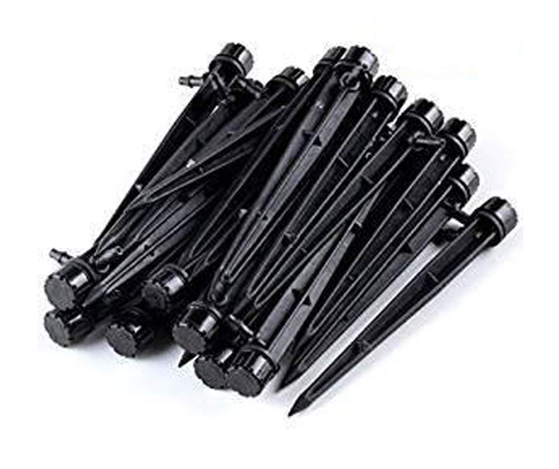 Adjustable 360 Degree Water Flow Irrigation Drippers on Stake Emitter Drip System,Pack of 50