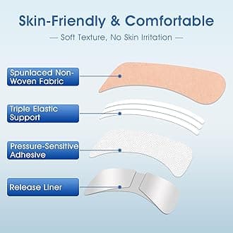Nose Strips (70 Count) | Nasal Strips for Snoring & Breathing | Extra Strength Nose Strips for Sensitive Skin | Hypoallergenic & Sweat-Resistant | Universal Fit | Natural Color