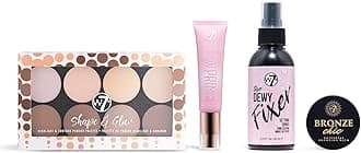 W7 Shape & Glow Makeup Set - Dewy Finish - 4 Product Set - Bronze, Contour & Secure