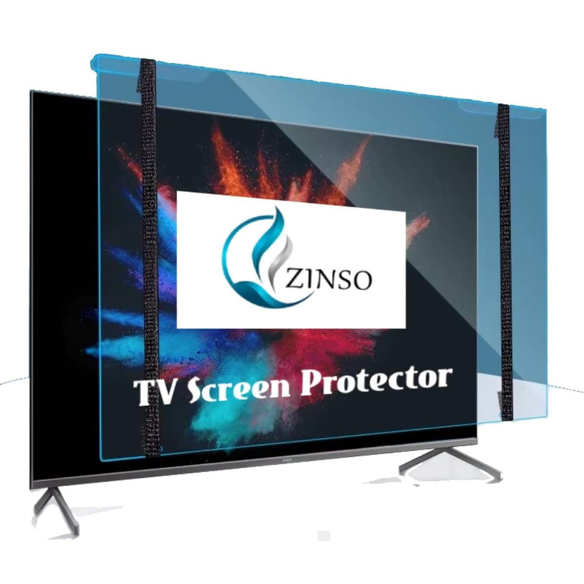 ZINSO 49 Inch 3mm Acrylic TV Screen Guard | 9H Hardness | Scratch & Splash Resistant | ISO Certified Protection with Ultra HD Clarity
