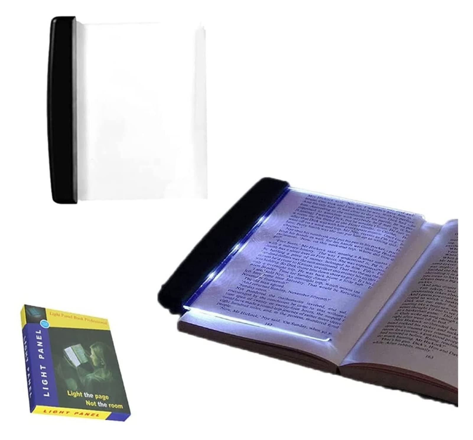 كتاب قراءة الضوء، ضوء كتاب إسفين خفيف، قراءة مصباح حماية العين شقة LED لوحة ضوء، لوحة مرجعية محمولة للقراءة في السرير