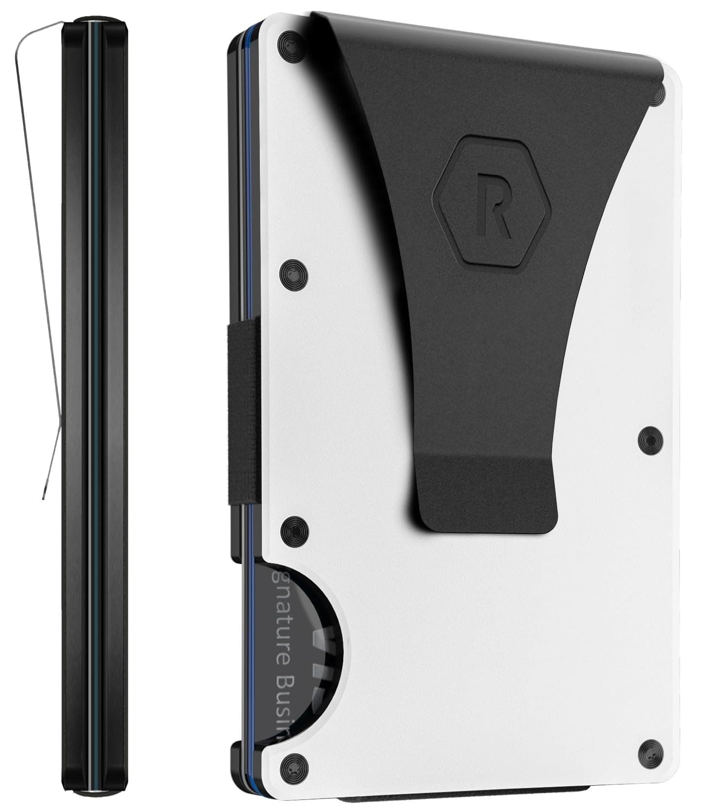 The Ridge Men's Wallet Authentic Minimalist Titanium Metal RFID Blocking Wallet - Burnt Titanium Money Clip | RFID Minimalist Wallet, Slim Wallet