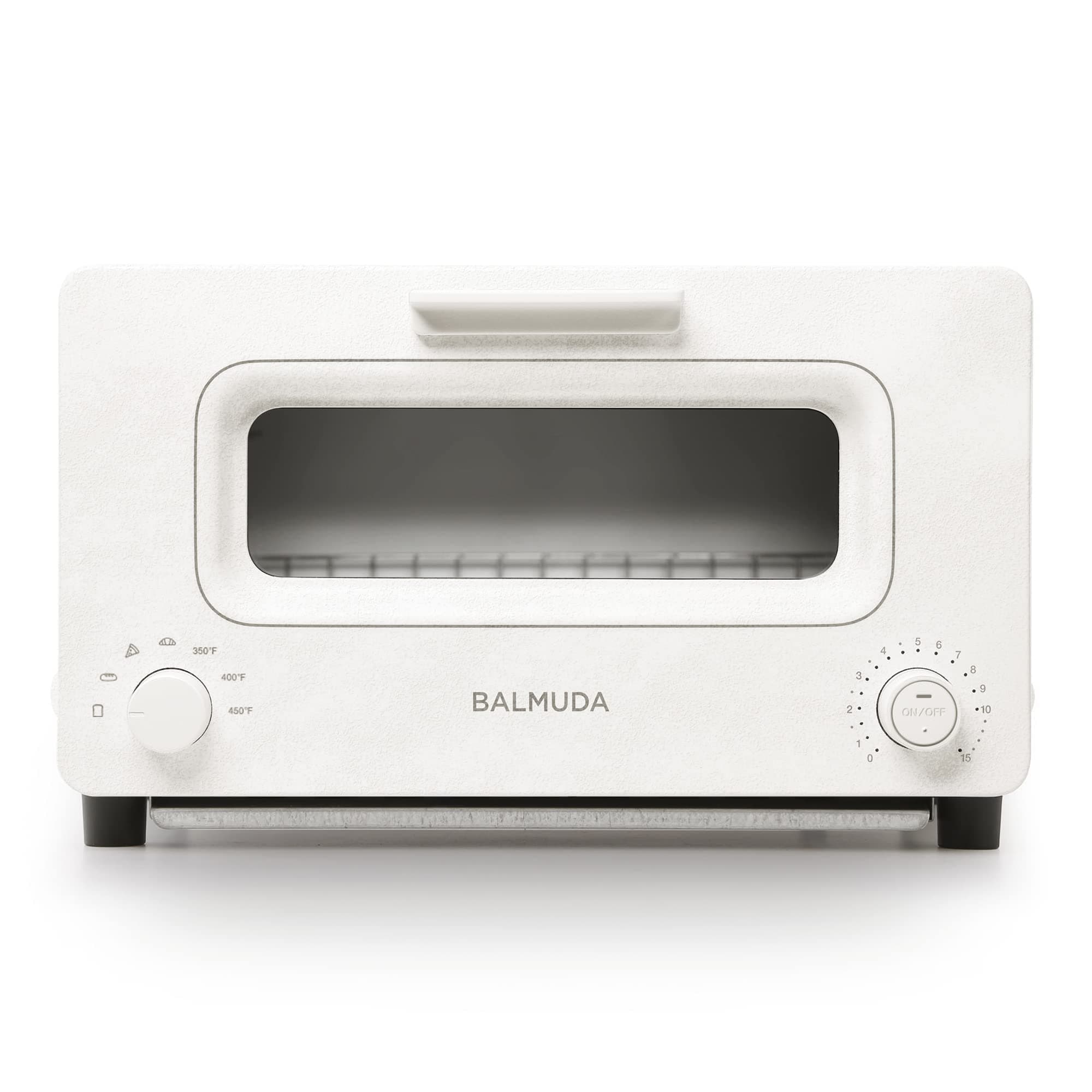 BALMUDA The Toaster | Steam Oven Toaster | Compact Size 14.1" W x 12.6" D x 8.2" H | 5 Cooking Modes: Sandwich Bread, Artisan Bread, Pizza & Pastry, Oven | Baking Pan Included | US Version | White