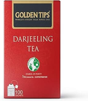 Golden Tips Darjeeling Black Tea Bags (100 Bags, 200 Gram)