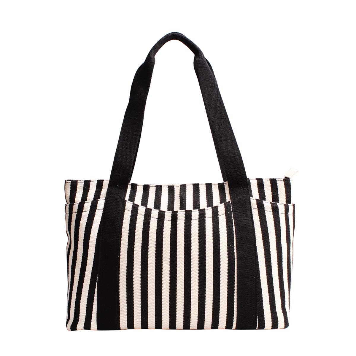 Canvas Tote Bag with Multiple Pocket/Zipper Closure Sholuder Bag/Travel Bag for Weekend/7 Pocket/Perfect Bag for Gift