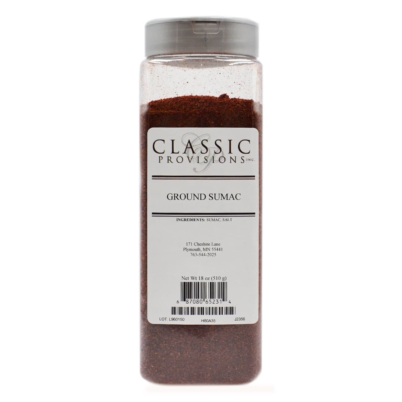Classic Provisions Spices Ground Sumac, 18 Ounce
