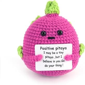Positive Crochet Dragon Fruit Gift, Emotional Support Nuggets, Handmade Positive Crochet Fruit, Encouragement Gift Ornament, Emotional Support Crochet, Cheer up Decor for Birthday Gift, Farewell Gift