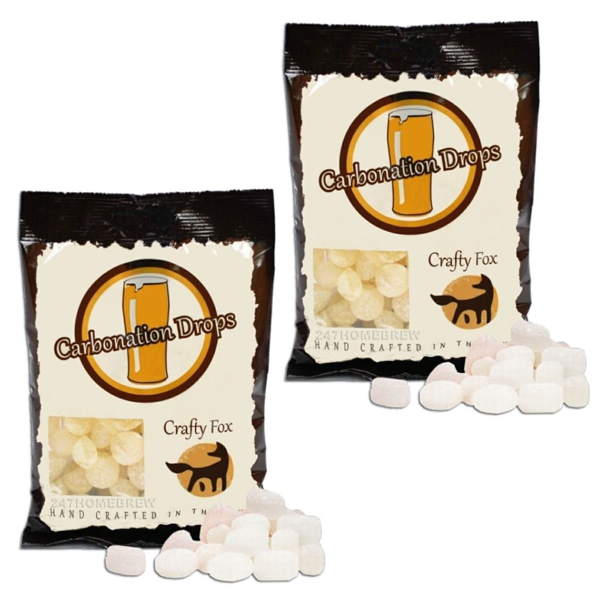 2X Crafty Fox Carbonation Drops 80 160g Sugar Tablets for Priming Beer & Cider