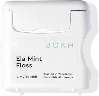 Ela Mint Expandable Woven Dental Floss, Made from Plant-Based Vegetable Wax, Teflon-Free, 30 Yards of Waxed Floss (Pack of 1)