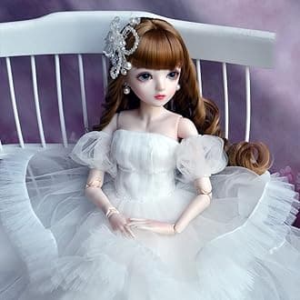 SISON BENNE 1/3 BJD Doll 24 Inch Ball Jointed Dolls with Fashion Clothes Princess Dress and Accessories, Gift for Kids Birthday (8#)