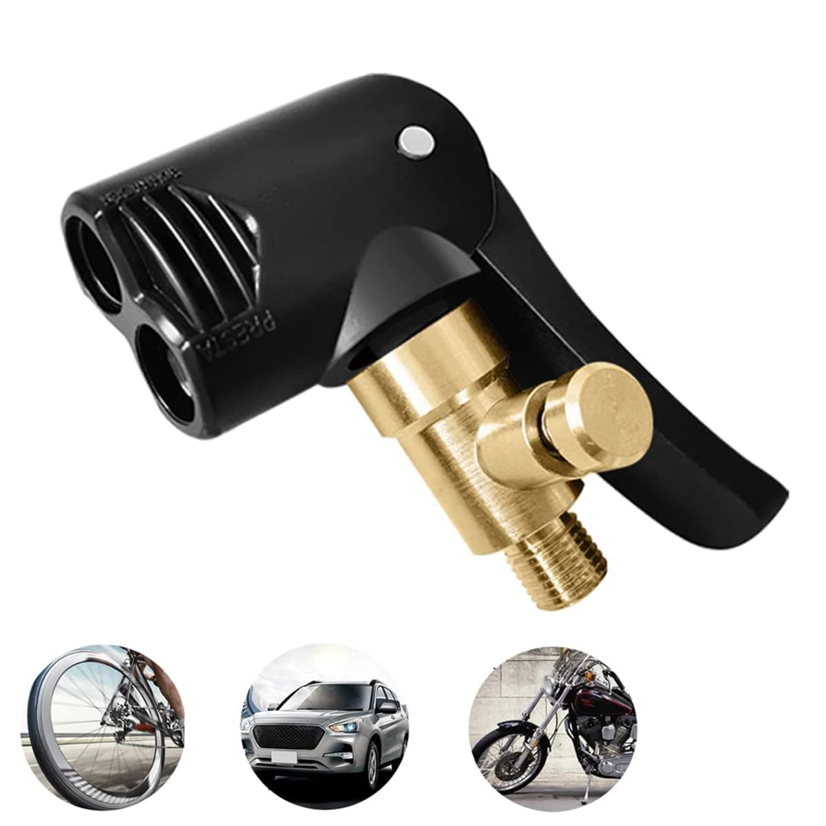 Universal Valve Adapter for Tyre Air Pump 2 in 1 Valve Adaptors Durable Air Pump Converter Adapter for Schrader & Presta Multi-Purpose Air Pump Adapter for Car, Bike Motorcycle Tires