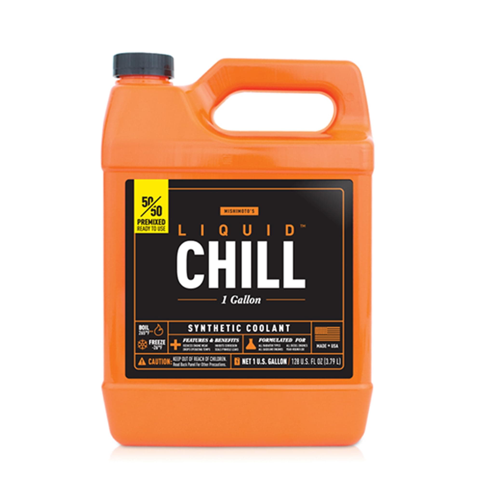 Mishimoto MMRA-LC-5050F Liquid Chill Premixed Synthetic Engine Coolant, 1 Gallon, Orange