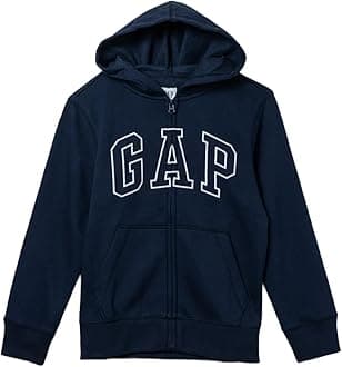 Boys Logo Hoodie Hooded Full Zip Sweatshirt Tapestry Navy L