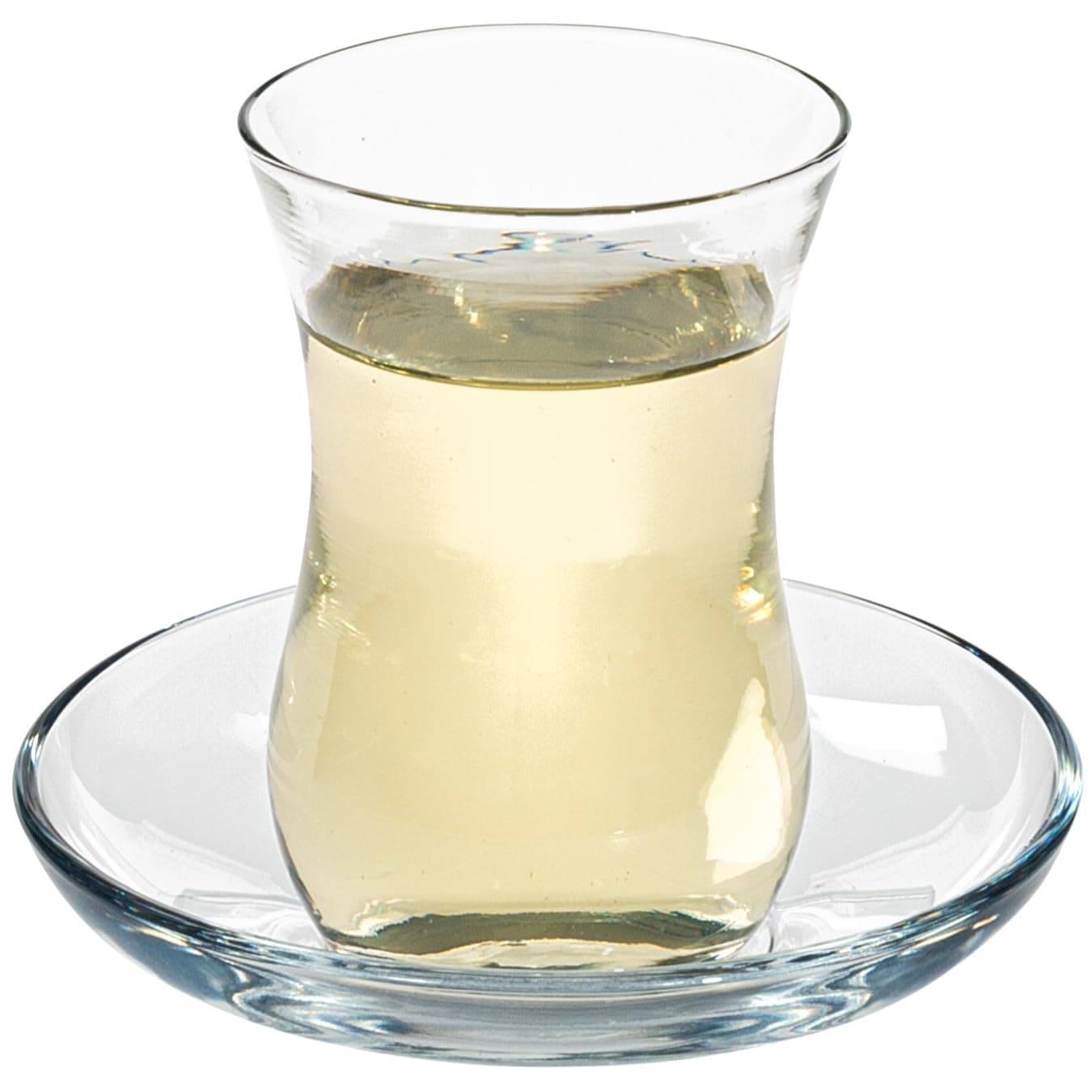 Vikko Turkish Tea Glasses and Saucers, 4 Oz Turkish Tea Cups, 6-Piece Set