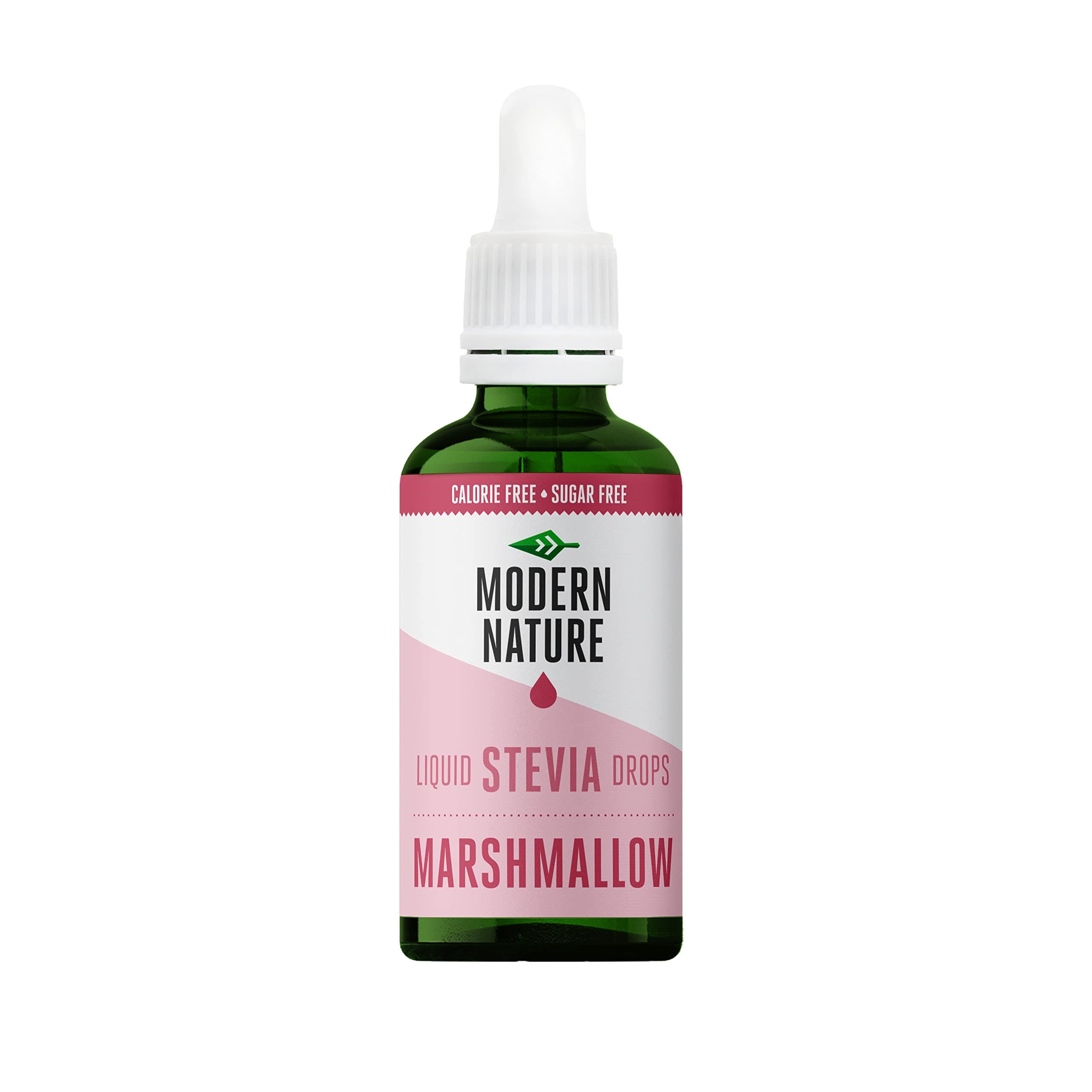 Modern Nature Marshmallow Flavour Drops | Sugar Free Coffee Syrup, Liquid Stevia Sweetener, Zero Calorie, Natural Sweetner Flavor Drops | Perfect for Coffee, Protein Shakes, Baking & Drinks – 50ml