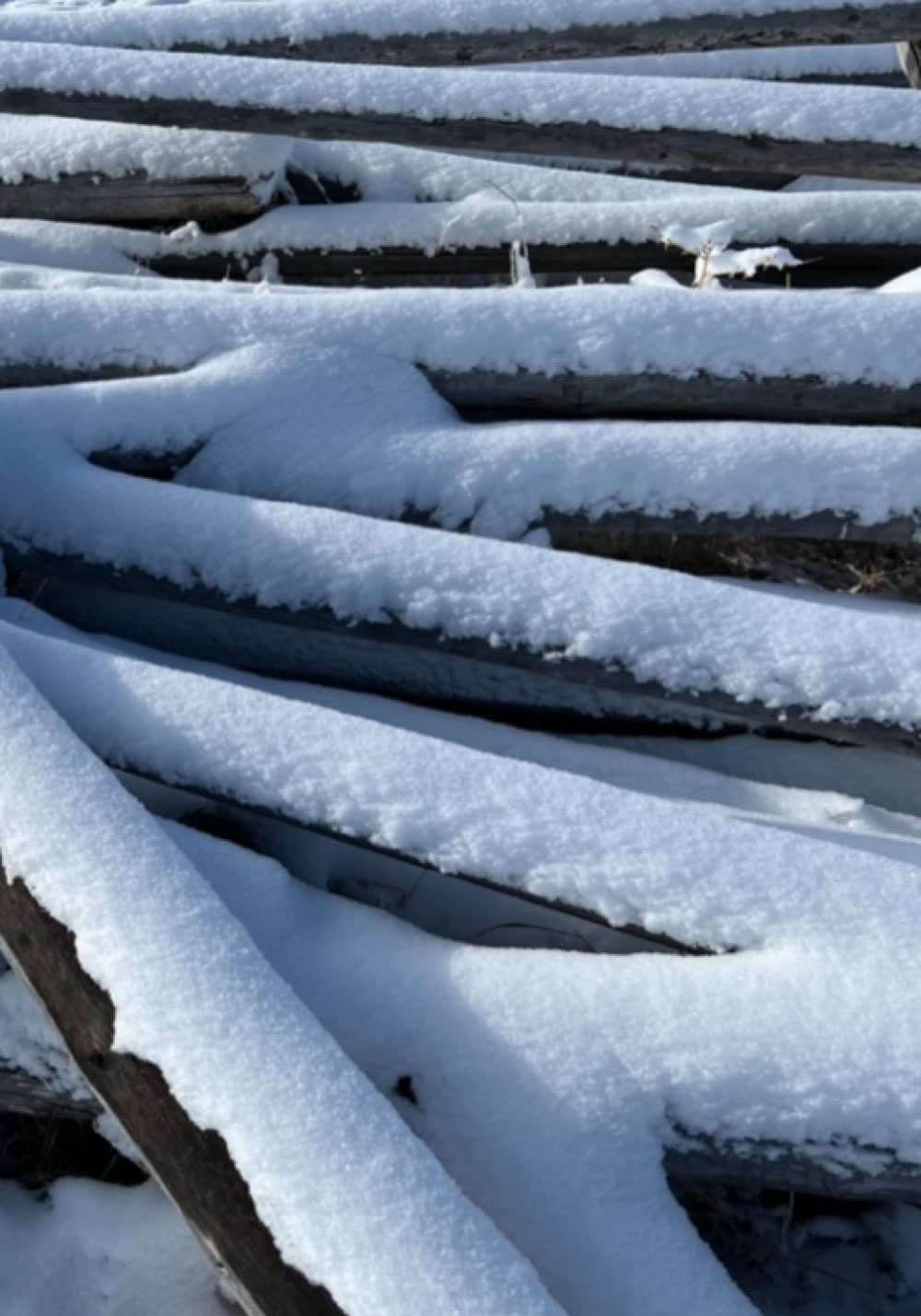 Notebook: Snow covered fence posts for firewood. Wide ruled notebook. 100 pages (50 sheets). Format 7x10 (17.78x25.4 cm) (Wild West Collection)