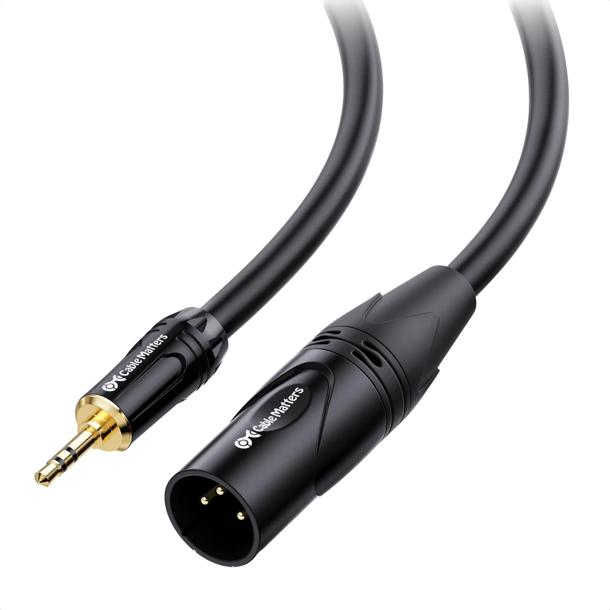 Cable Matters 3.5mm to XLR Cable 25 ft, Male to Male XLR to 1/8 Inch Cable, XLR to 3.5mm Cable, Campatible with iPhone, iPod, MP3 Player, Laptop, Voice Recorder and More - 25 Feet