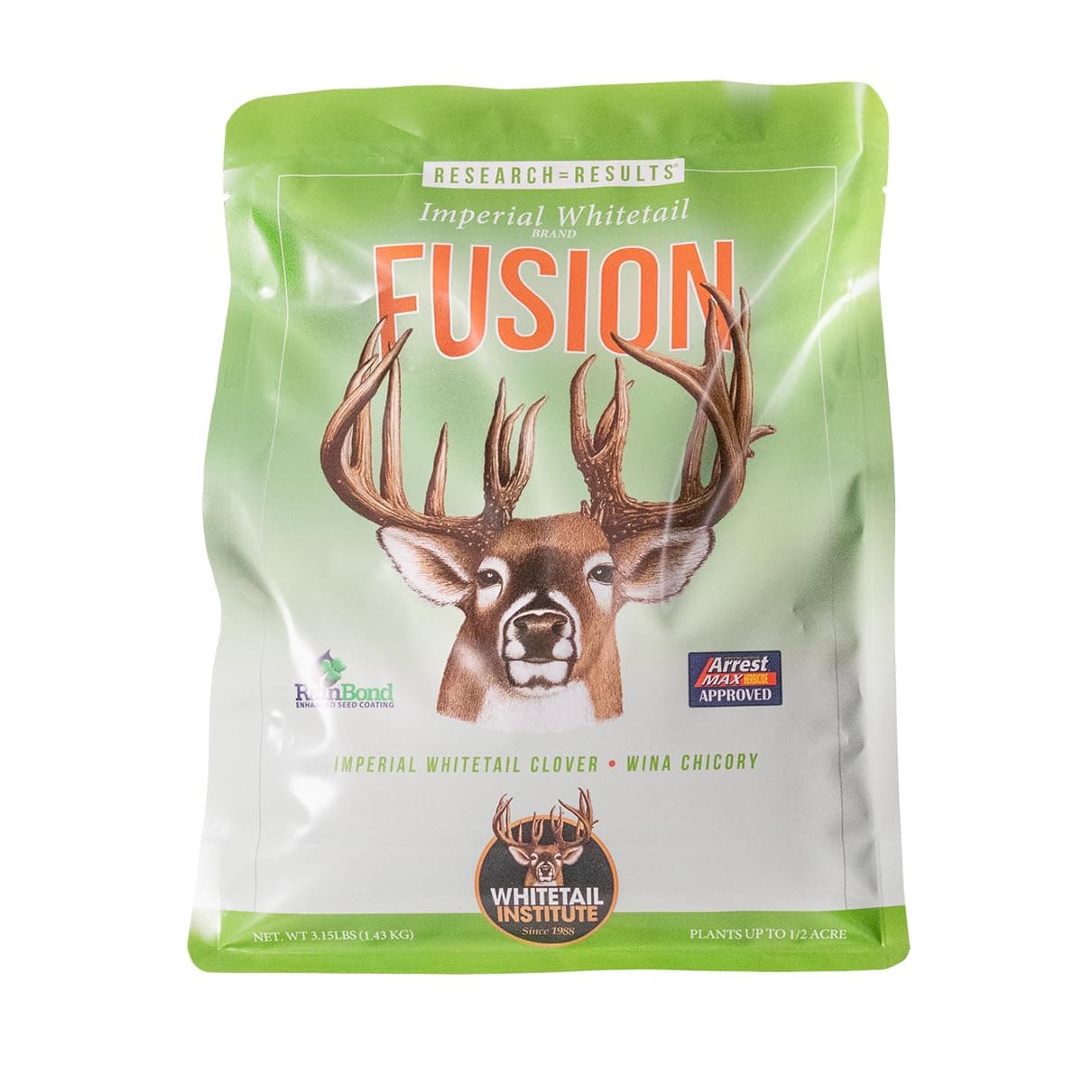 Whitetail Institute FUSION Deer Food Plot Seed for Spring or Fall Planting, Blend of Clover and Chicory for Maximum Deer Attraction, Heat, Cold and Drought Tolerant