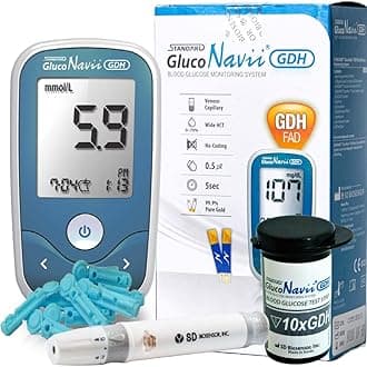 GlucoNavii Blood Glucose Monitoring System – Meter, Test Strips & Control Solution Options (GlucoNavii mmol/L)