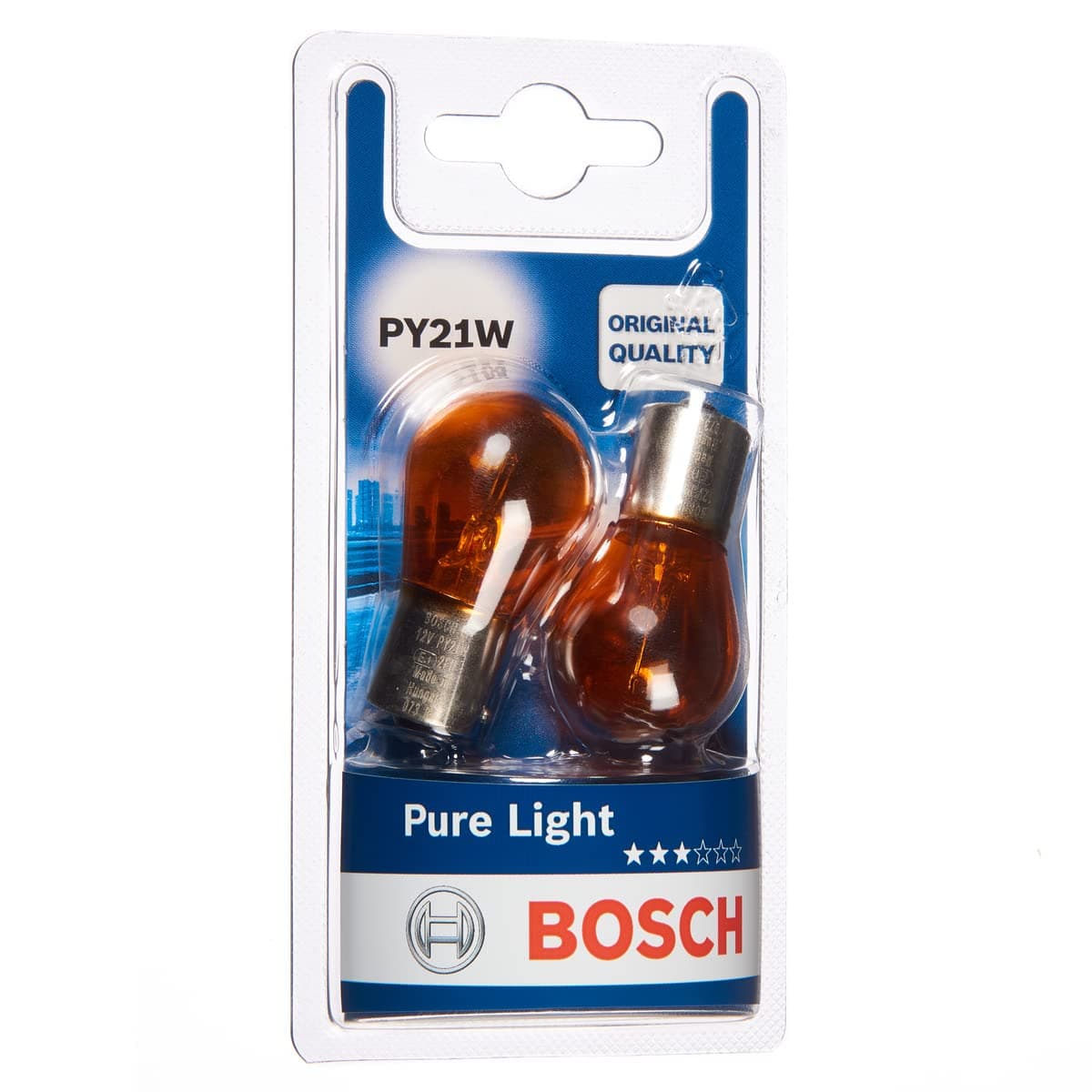 Bosch PY21W (581) Pure Light car light bulbs - 12 V 21 W BAU15s - 2 bulbs