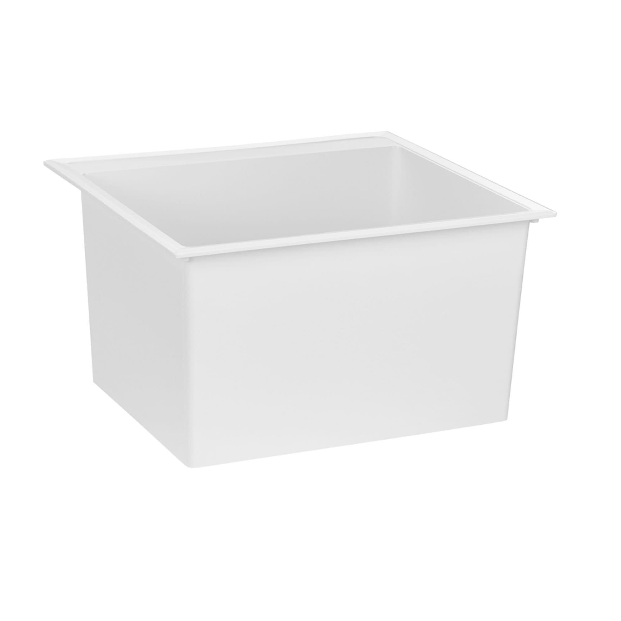 Crane Plumbing DL1 Drop-In Laundry Tub, White