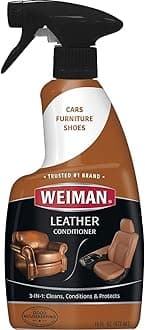Leather Cleaner and Conditioner - 16 Ounce - Use On Finished Leather in Car Interior Shoe Boots Briefcase Handbags Jackets and Luggage