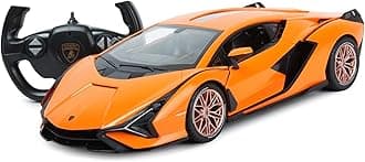 RC Car 1/14 Scale 2.4Ghz Lamborghini Sian FKP 37 Radio Remote Control R/C Toy Car Model Vehicle (Orange)