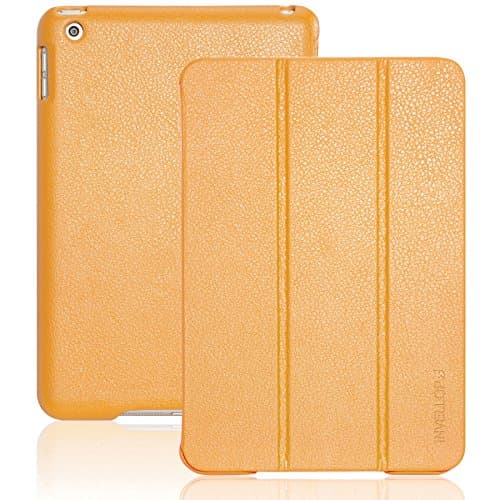 INVELLOP iPad Mini 4 case, Orange Leatherette Case Cover for Apple iPad Mini 4 (2015 Release) (Fits ONLY iPad Mini 4th Generation) (Orange