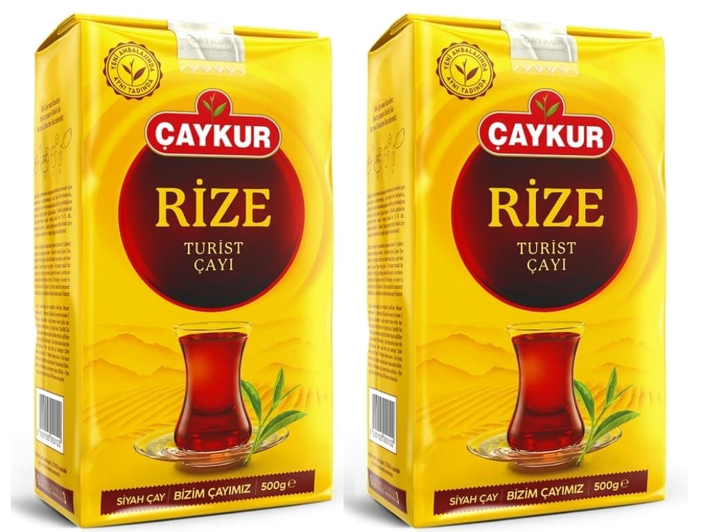 Rize Turist Black Tea, Authentic Turkish Loose Leaf Tea, Rich Aroma & Smooth Taste, Daily Rituals & Breakfast tea 500g / 17.6 Oz (Pack of 2)