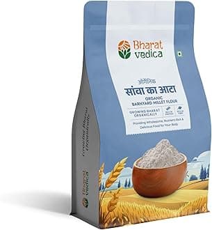 Bharat Vedica Barnyard Millet Flour, Organic & Stone Milling Method, High Fiber Little Grain Flour, Gluten-free, 1 kg
