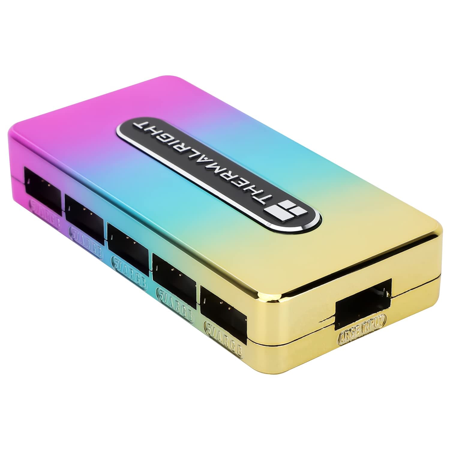 ARGB Fan HUB Controller Support 8 Groups of Fans, 8-Port 3 Pin PC Fan Controller, 5V Fan Hub, Strong Paste+Magnetic Suction (FAN HUB ARGB REV×10)