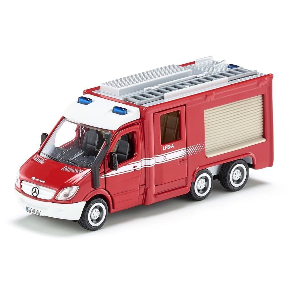 2113, Mercedes-Benz Sprinter Fire Engine, 1:50, Metal/Plastic, Red, Functional Doors