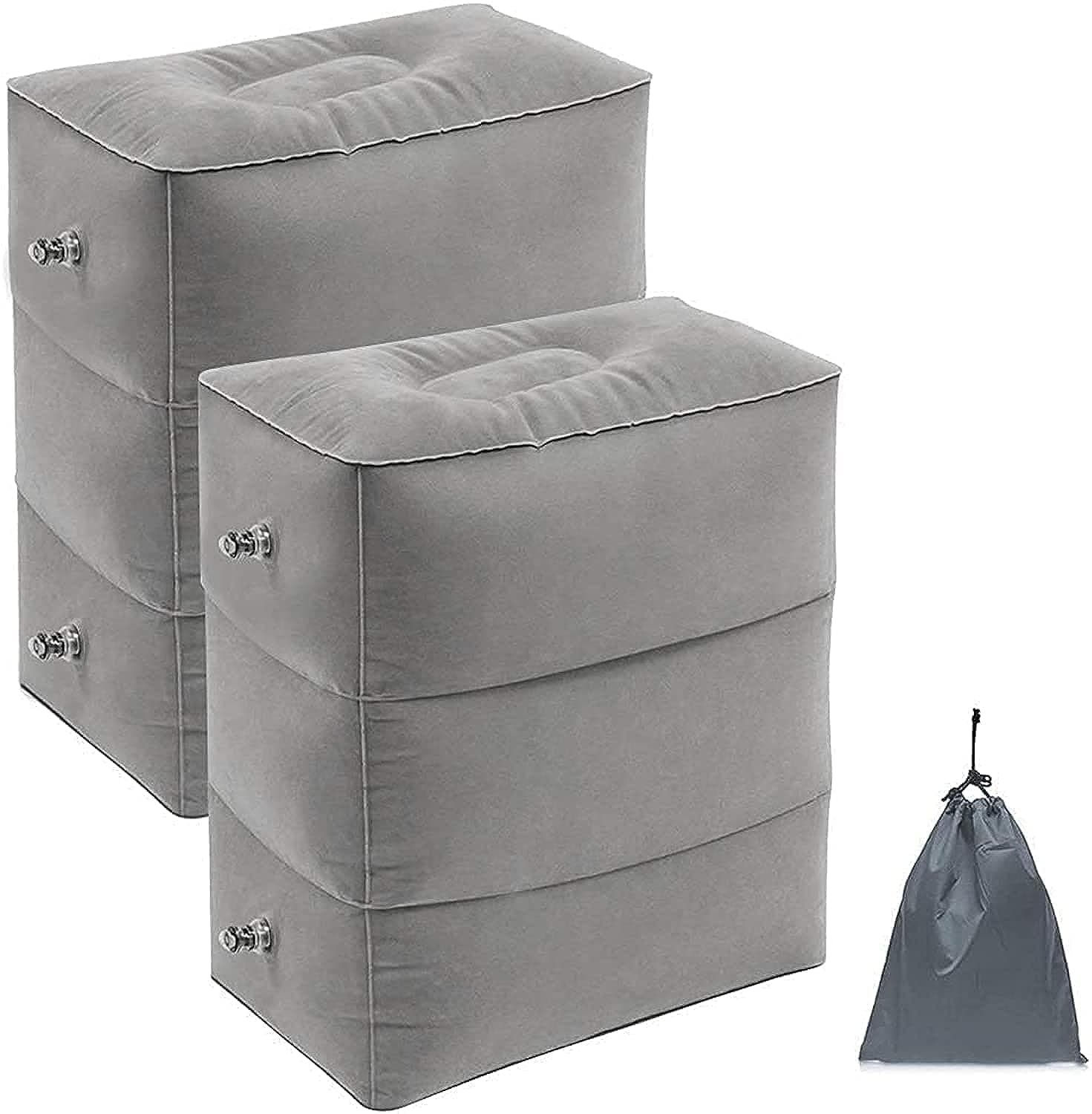 THMINS 2 Pack Inflatable Foot Rest Pillow for Travel,Travel Accessories for Kids to Sleep While Traveling,Suitable for Office