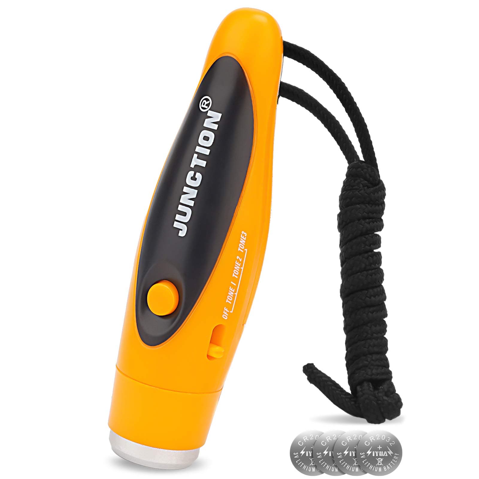 UNIWA Electronic Whistle for Coach, Three Tone High Volume Lound Electronic Whistle with Lanyard Handheld Whistles for Referees, P.E. Teacher, Outdoor Camping, Hiking, Self Emergency, Yellow