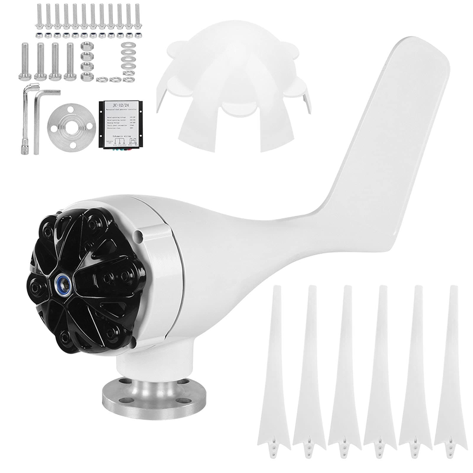 Wind Turbines Kit - 400W 6 Blades Windmill Generator - Small Power Supply Wind Controller Turbine Generator Wind Powered Generators kit for Charging Boats/Terraces/Mobile Room/Boats(24V)