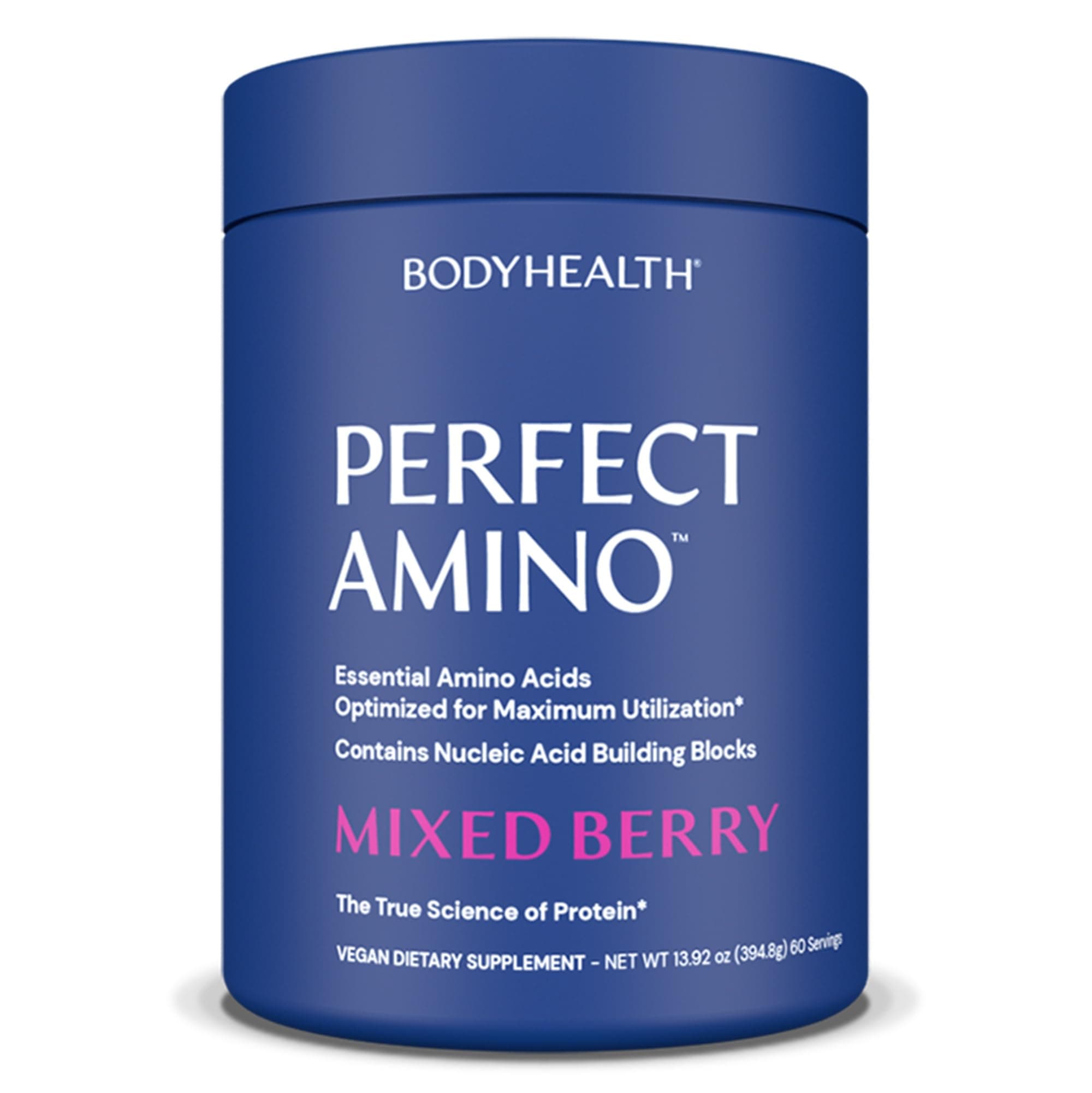 PerfectAmino Powder - BCAA and EAA Powder for Pre and Post Workout - Amino Acid Energy Drink for Men and Women to Support Lean Muscle and Recovery - Mixed Berry - 60 Servings