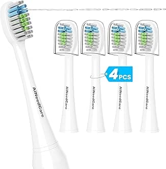 Toothbrush Head Replacement for Waterpik, 4 Pack Flossing Brush Heads Compatible with Water-pik Sonic Fusion 2.0 / SF-01, SF-02, SF-03 & SF-04