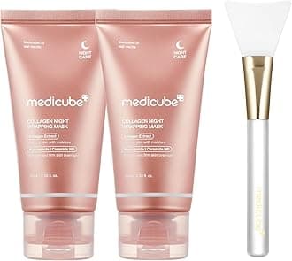 Collagen Wrapping Mask Twin Pack with Jelly Brush- 2 Collagen Wrapping Masks + Jelly Brush