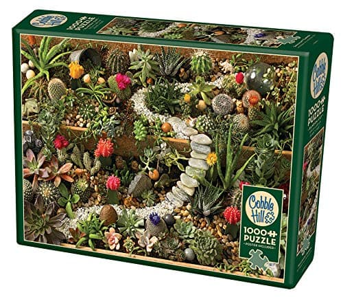 Cobblehill 80157 1000 pc Succulent Garden Puzzle, Various