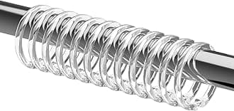 24 PCS Clear Plastic Shower Curtain Rings, Easy Snap Closure Shower Curtain