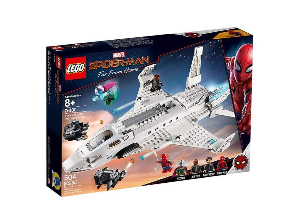 Marvel Spider Man Far from Home: Stark Jet and The Drone Attack 76130 Building Kit (504 Pieces)