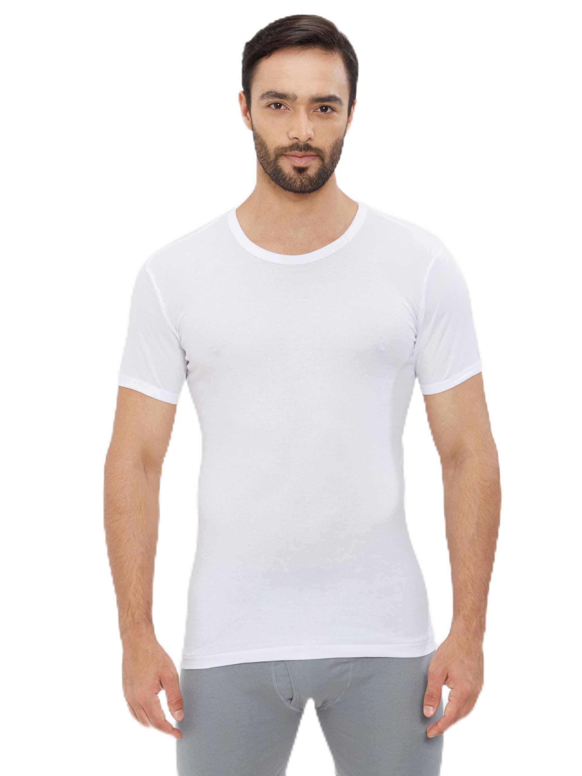 MEN'S UNDERSHIRT (R-NECK)- WHITE