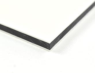BuyPlastic King ColorCore Plastic Sheet 1/2" x 24" x 48" Arctic White-Black-Artic White Color Core, HDPE Board, High Density Polyethylene Panel