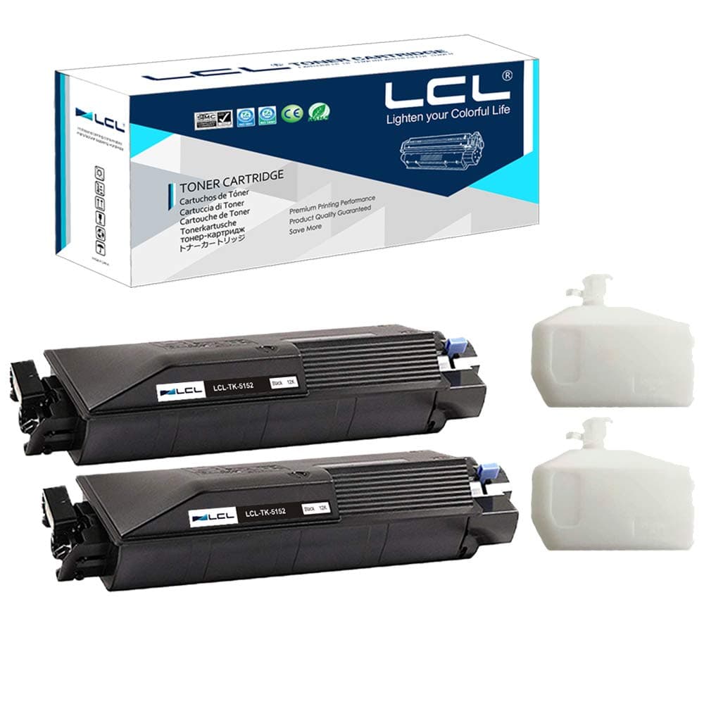 LCLCompatible Toner Cartridge Replacement for Kyocera TK5152 TK-5152 TK5152K TK-5152K 1T02NS0US0 ECOSYS M6035cidn M6535cidn P6035cdn (2-Pack Black)